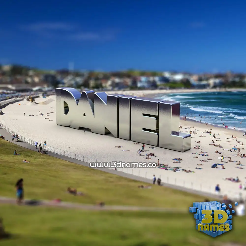 daniel in Bondi Beach style - 3D name wallpaper