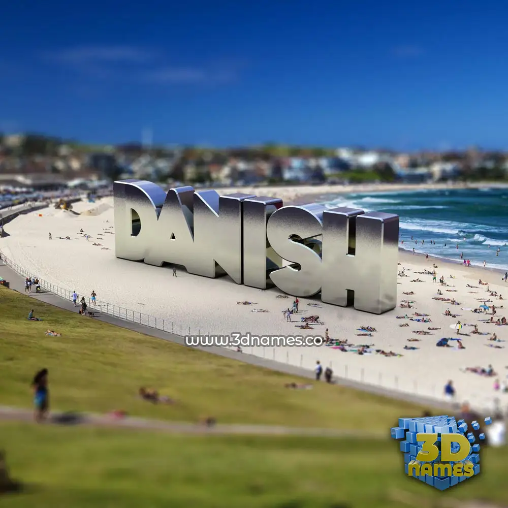 danish in Bondi Beach style - 3D name wallpaper