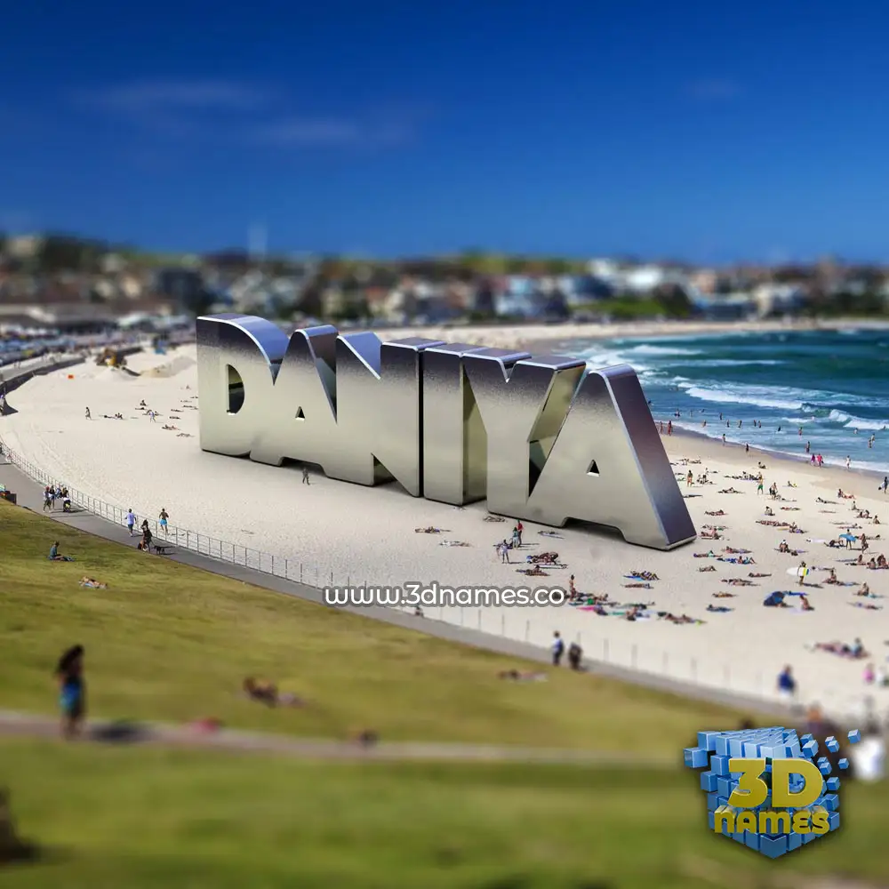 daniya in Bondi Beach style - 3D name wallpaper