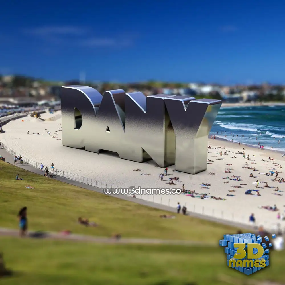 dany in Bondi Beach style - 3D name wallpaper