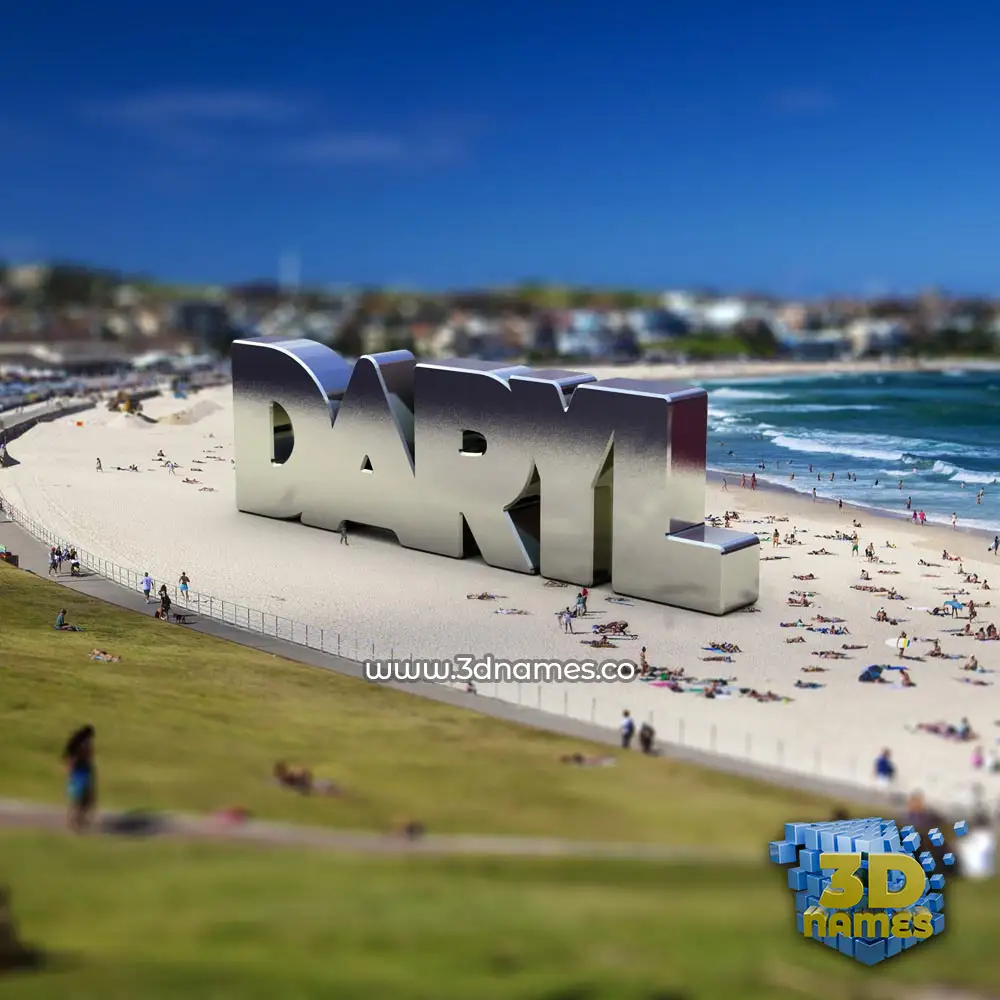 daryl in Bondi Beach style - 3D name wallpaper