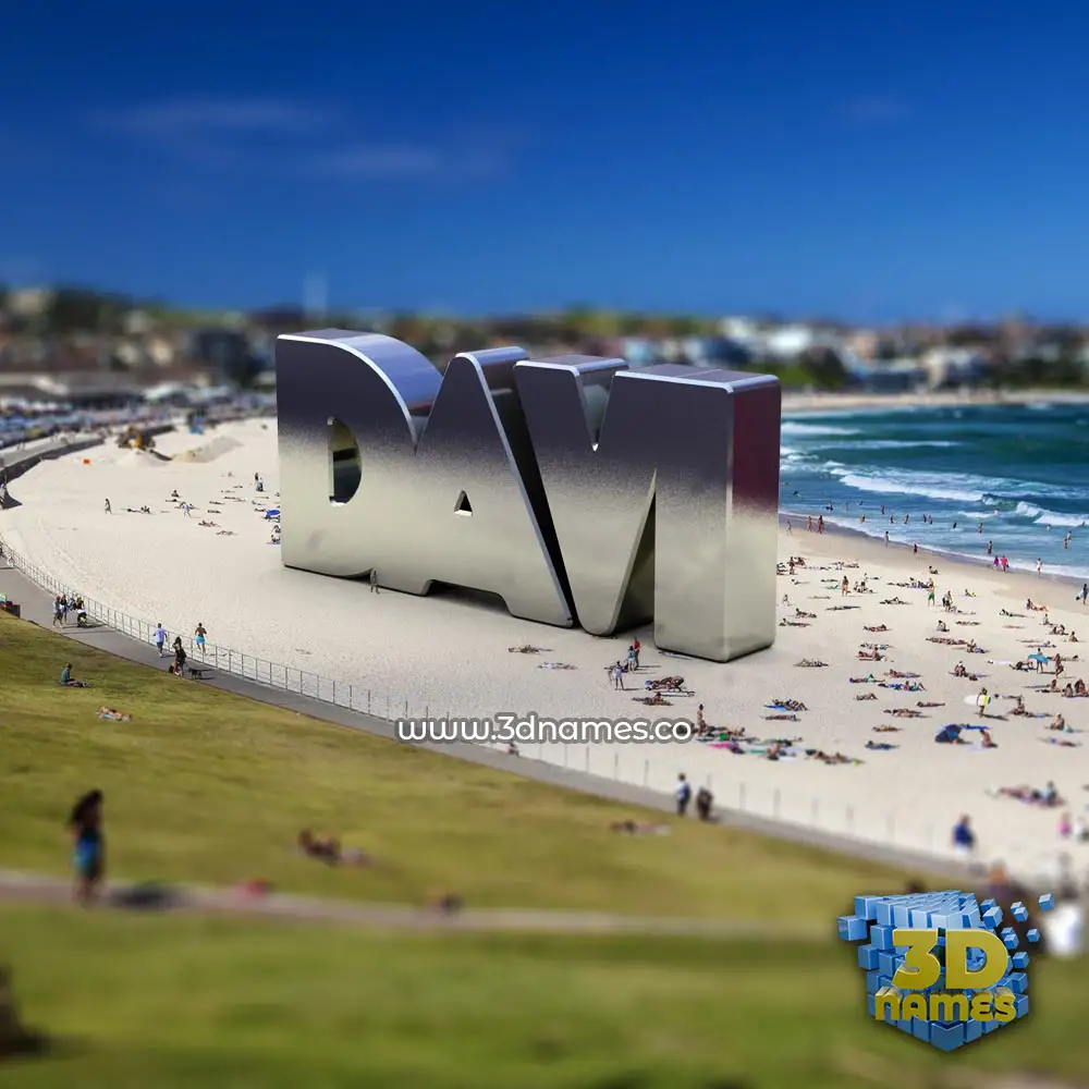 davi in Bondi Beach style - 3D name wallpaper