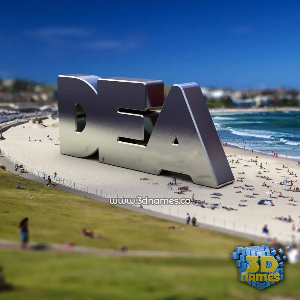 dea in Bondi Beach style - 3D name wallpaper
