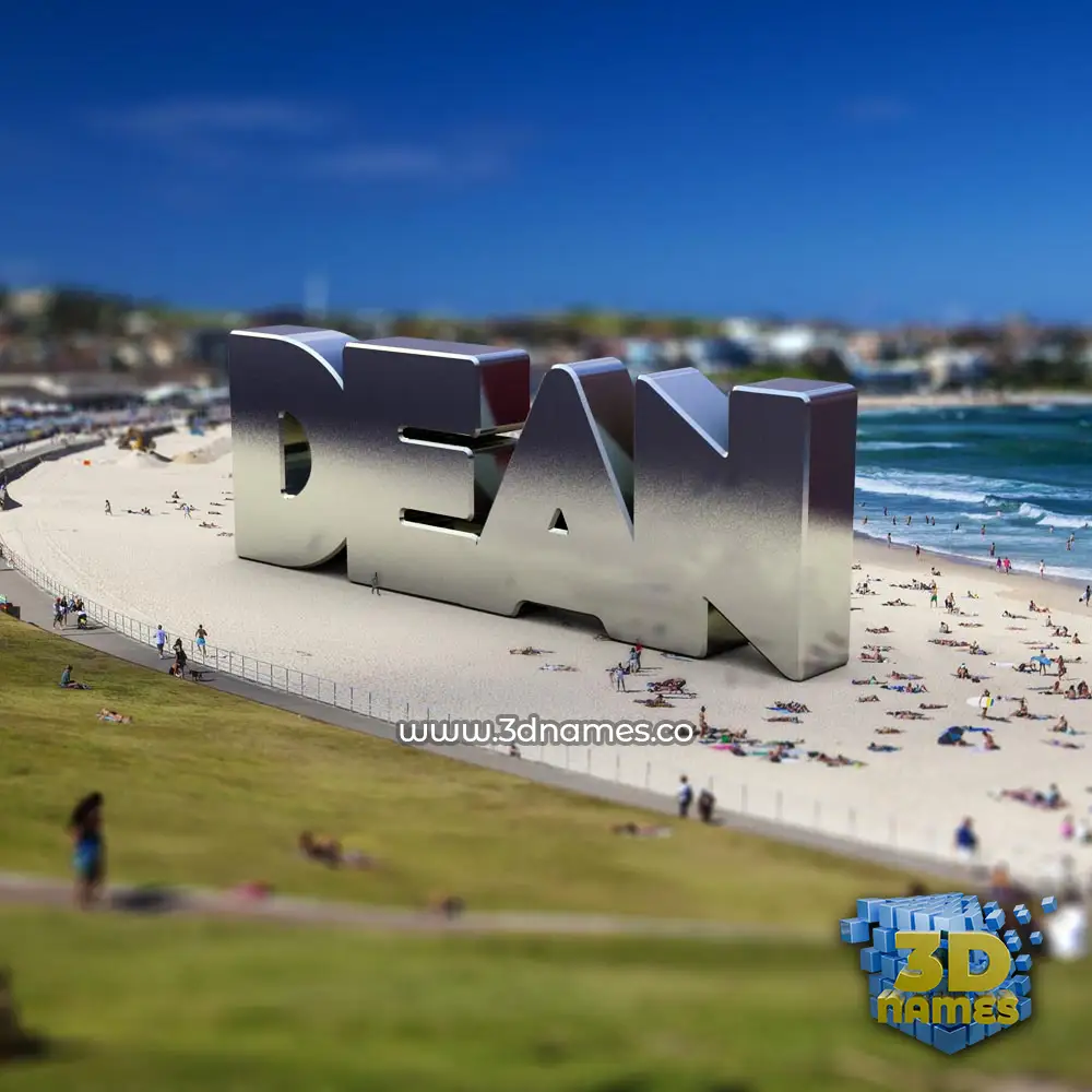 dean in Bondi Beach style - 3D name wallpaper