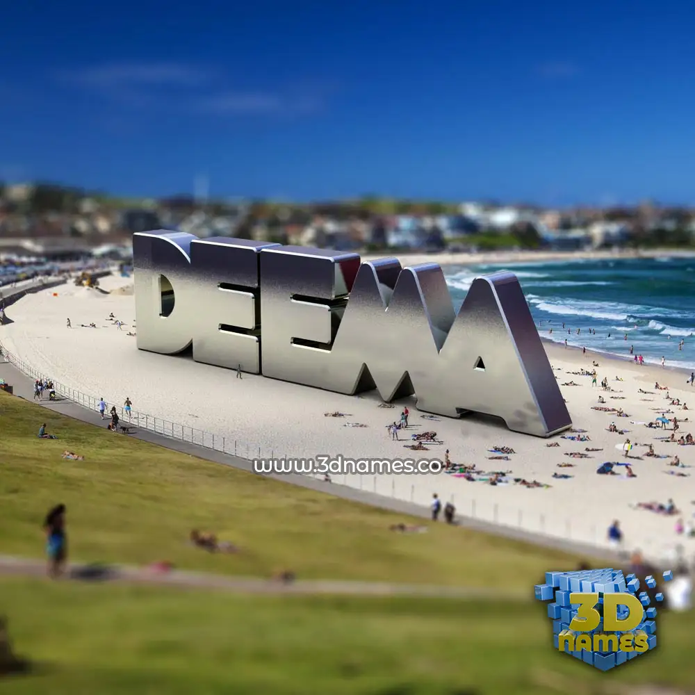deema in Bondi Beach style - 3D name wallpaper