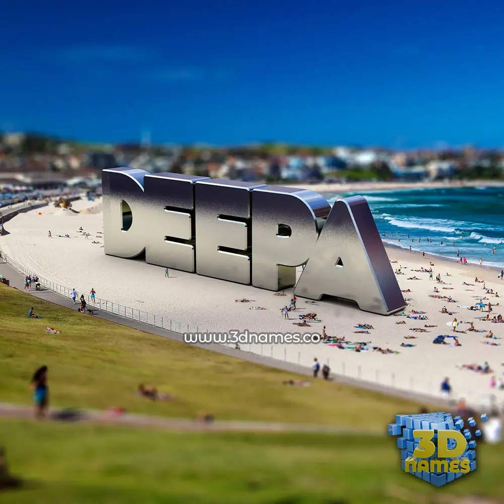 deepa in Bondi Beach style - 3D name wallpaper