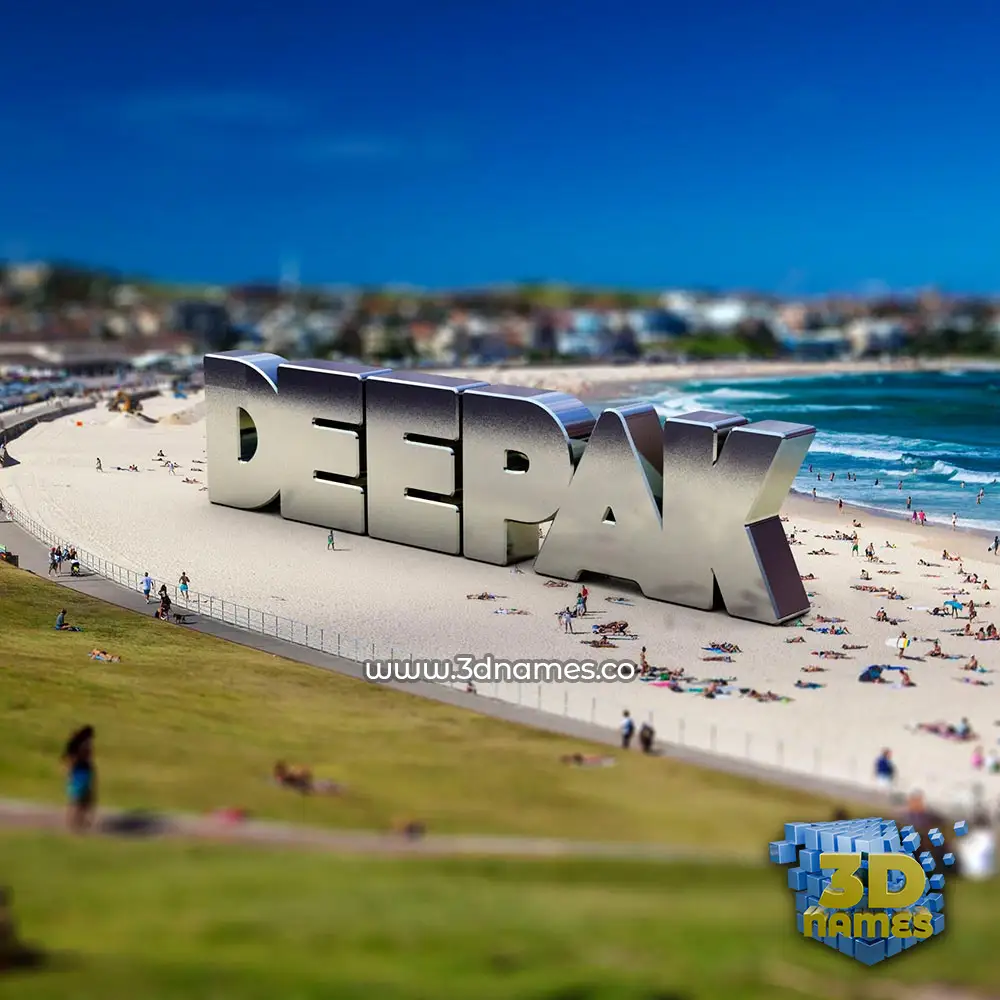 deepak in Bondi Beach style - 3D name wallpaper