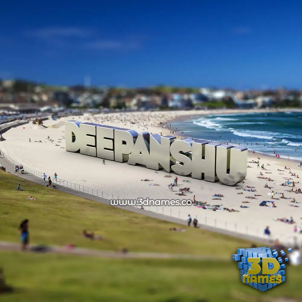 deepanshu in Bondi Beach style - 3D name wallpaper