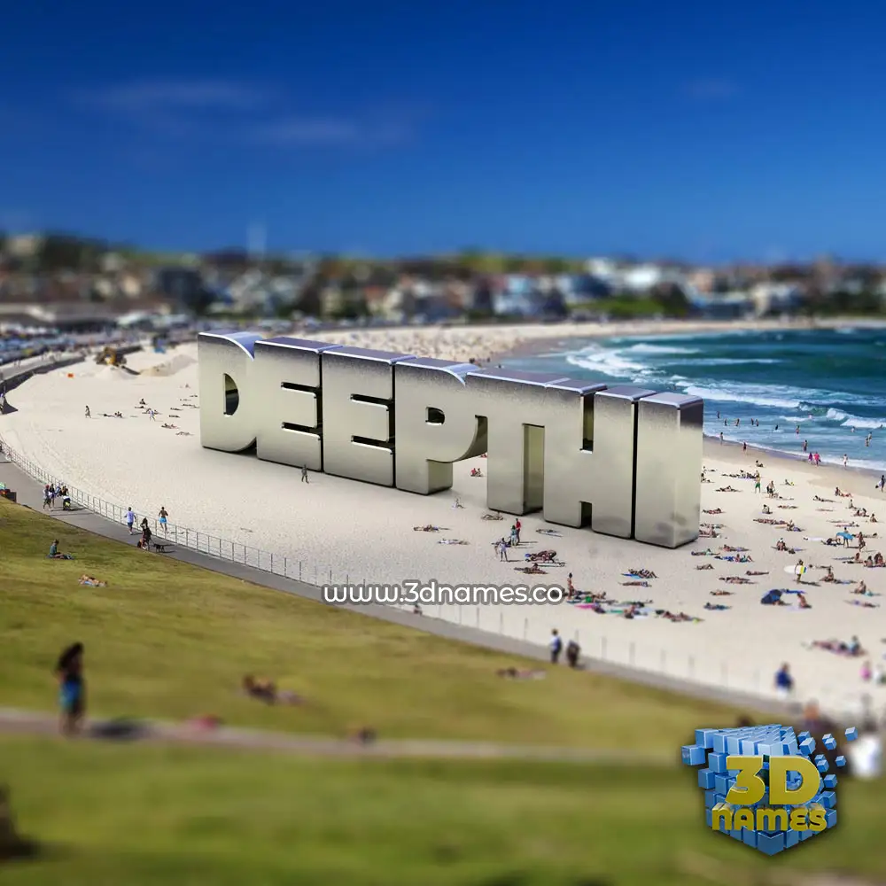 deepthi in Bondi Beach style - 3D name wallpaper