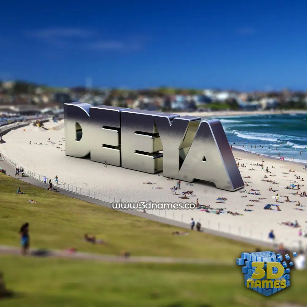 deeya in Bondi Beach style - 3D name wallpaper