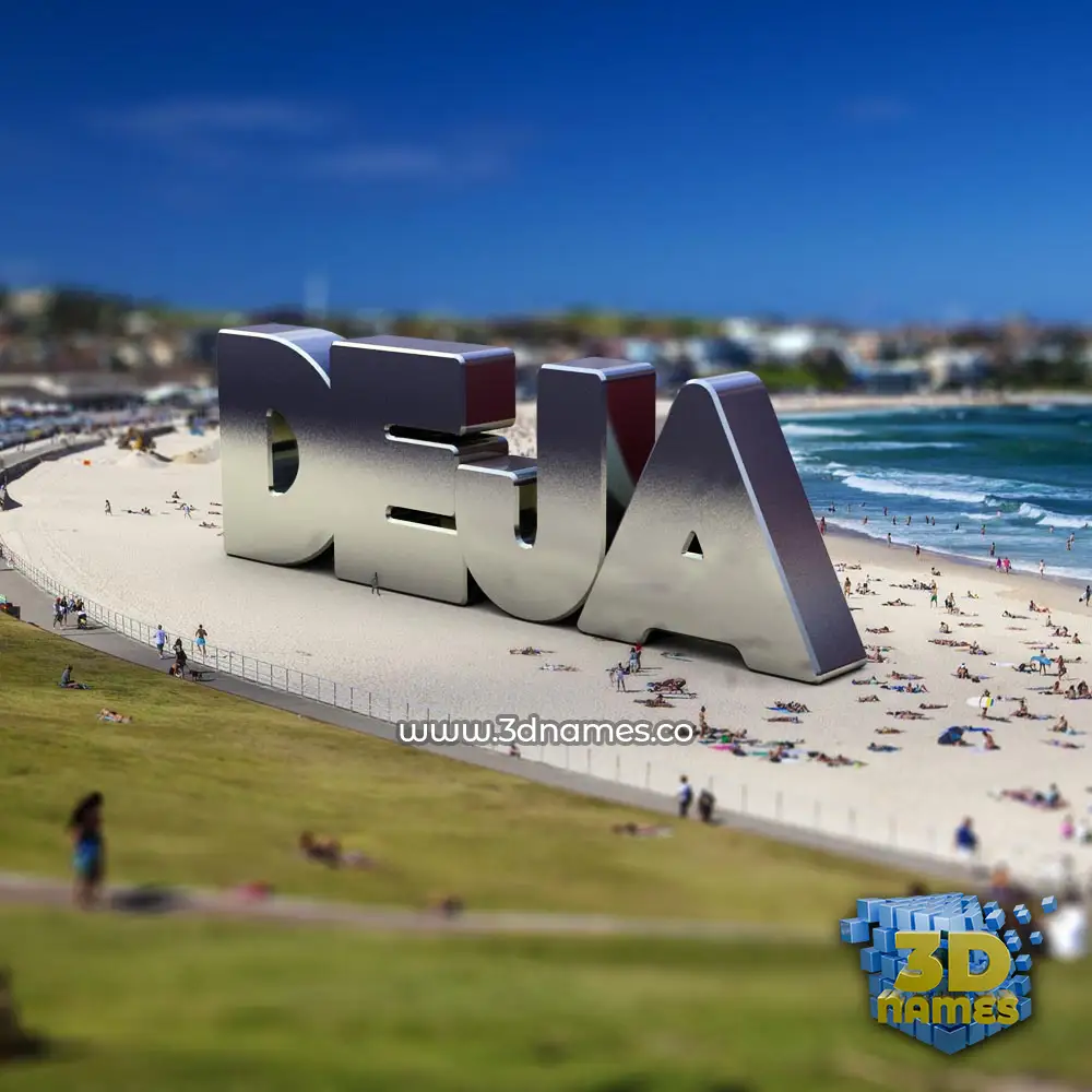 deja in Bondi Beach style - 3D name wallpaper