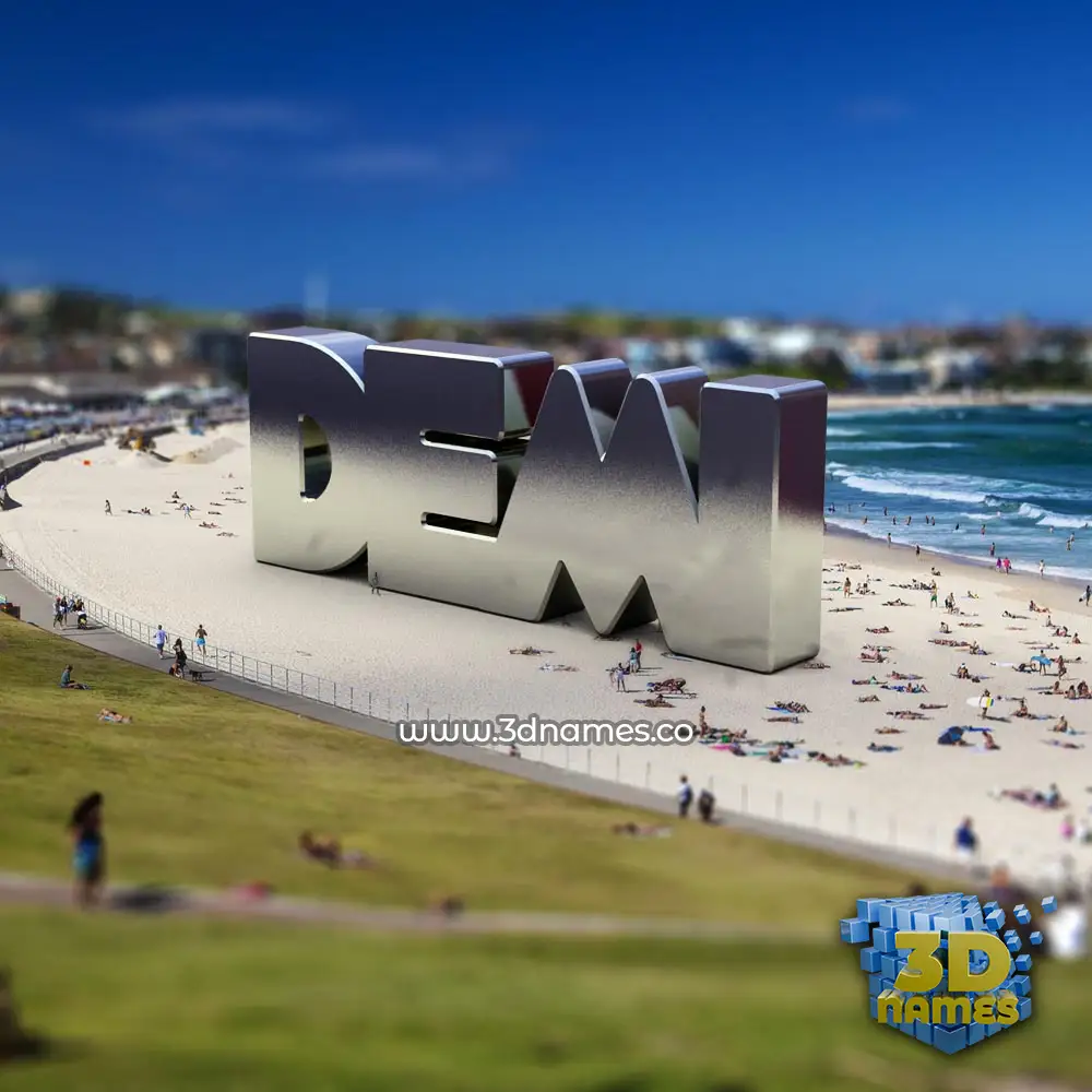 demi in Bondi Beach style - 3D name wallpaper