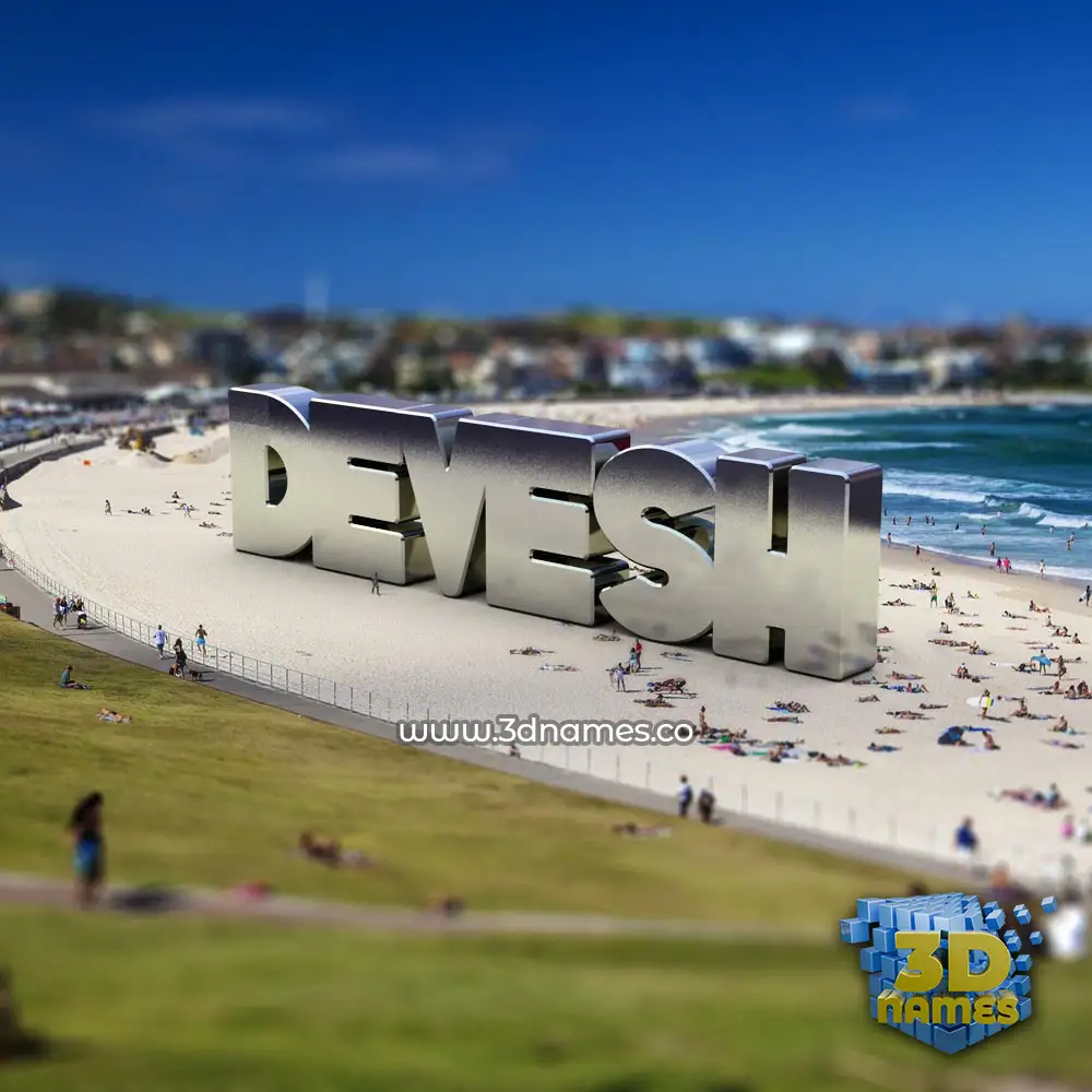 devesh in Bondi Beach style - 3D name wallpaper
