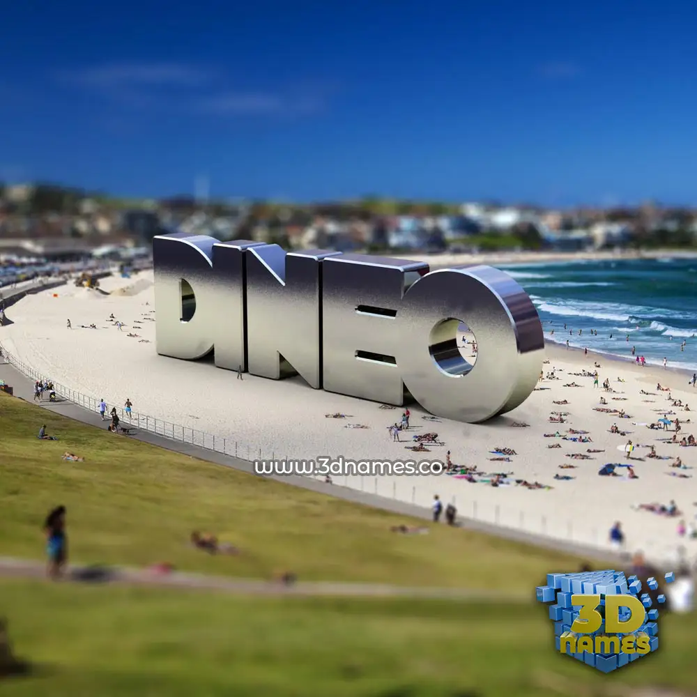 dineo in Bondi Beach style - 3D name wallpaper