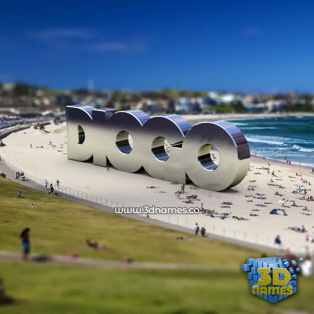 diogo in Bondi Beach style - 3D name wallpaper