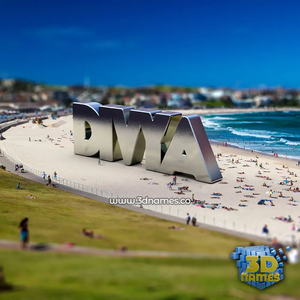 divya in Bondi Beach style - 3D name wallpaper