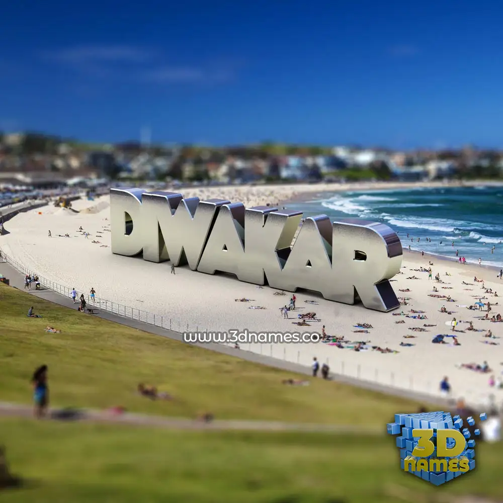diwakar in Bondi Beach style - 3D name wallpaper