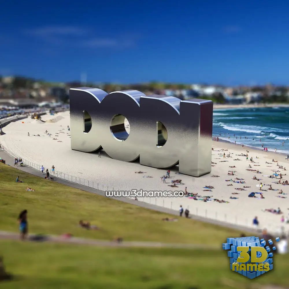 dodi in Bondi Beach style - 3D name wallpaper