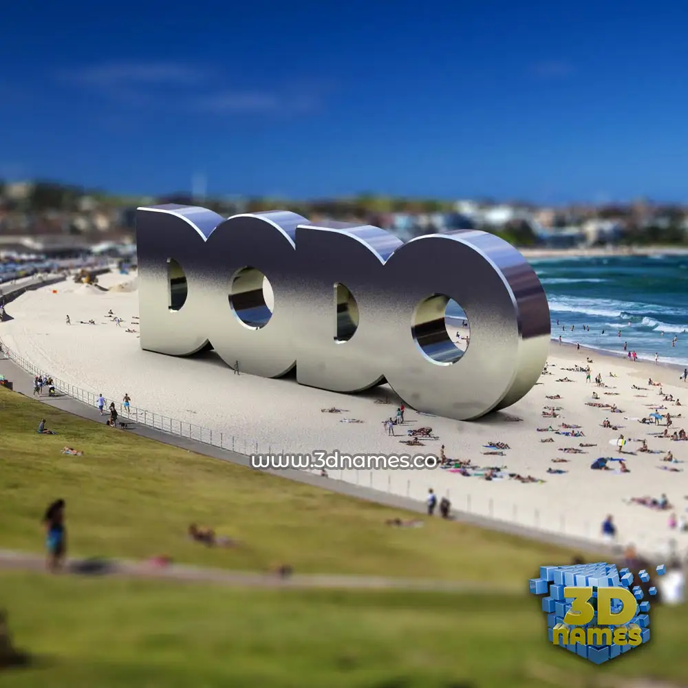 dodo in Bondi Beach style - 3D name wallpaper