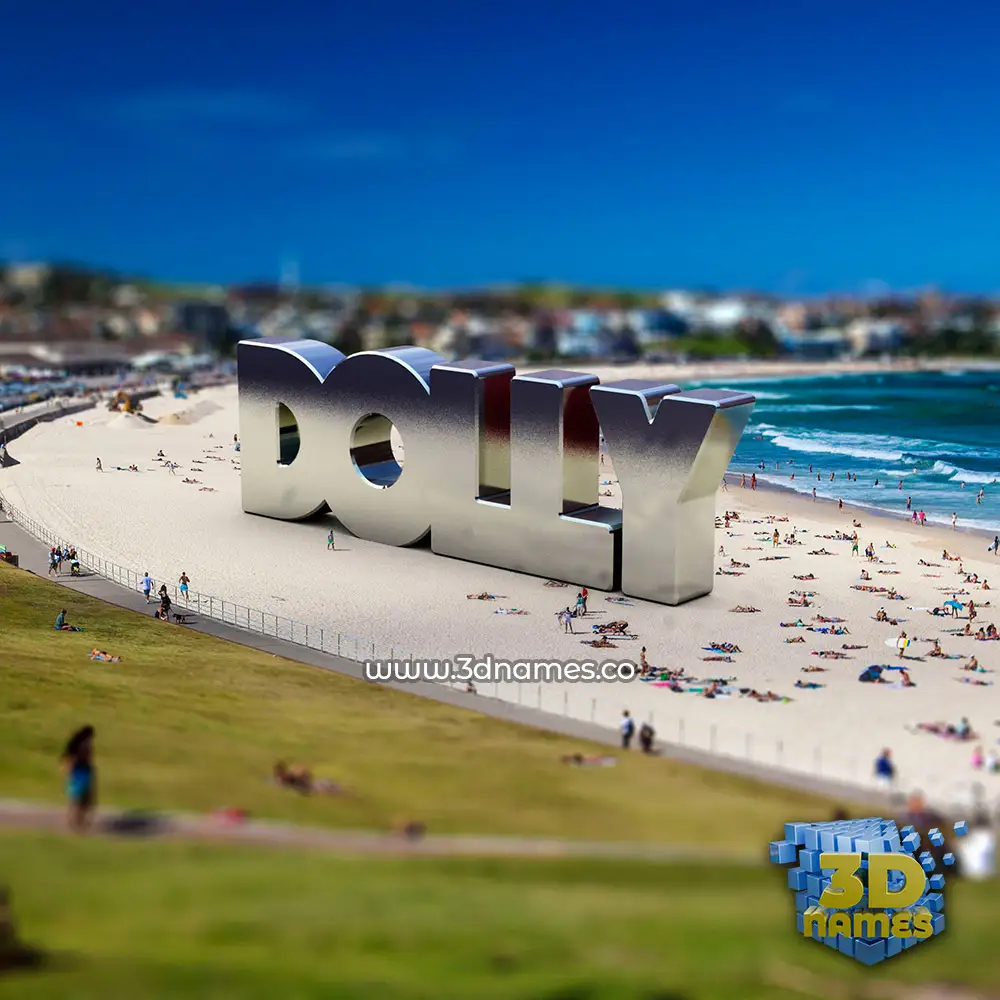 dolly in Bondi Beach style - 3D name wallpaper