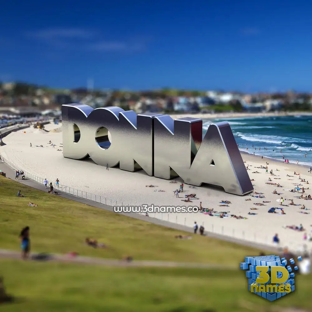 donna in Bondi Beach style - 3D name wallpaper