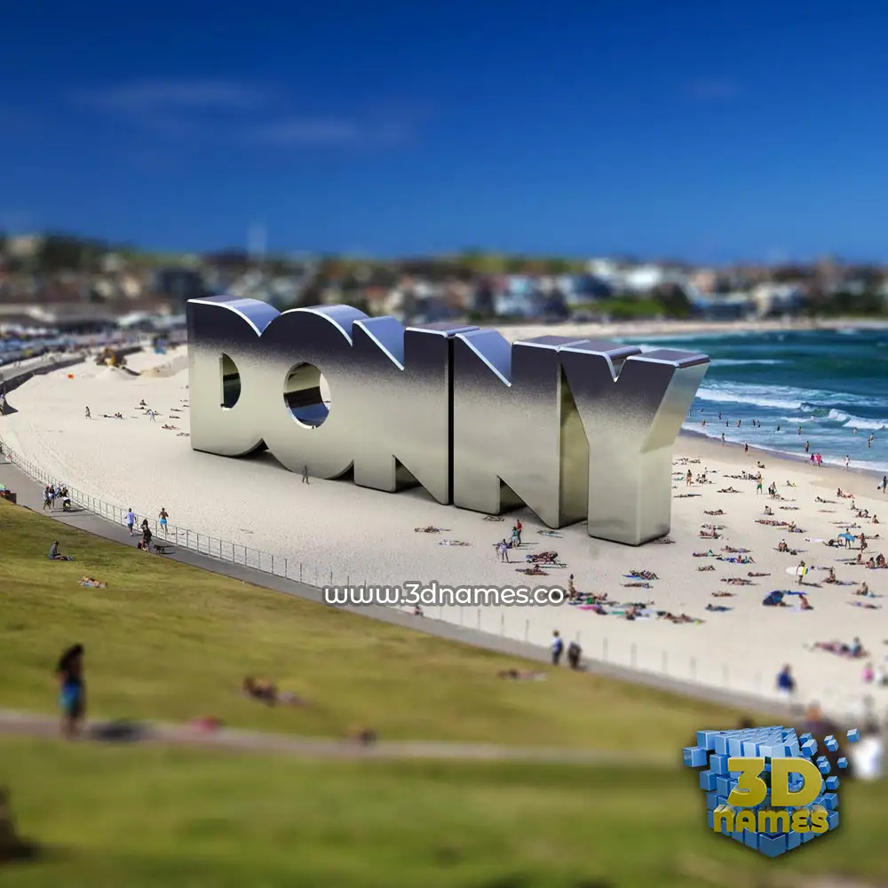 donny in Bondi Beach style - 3D name wallpaper