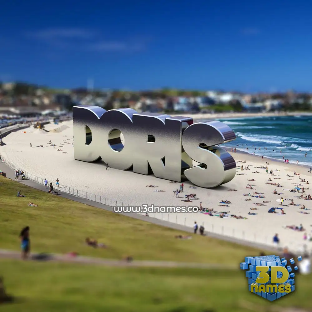 doris in Bondi Beach style - 3D name wallpaper