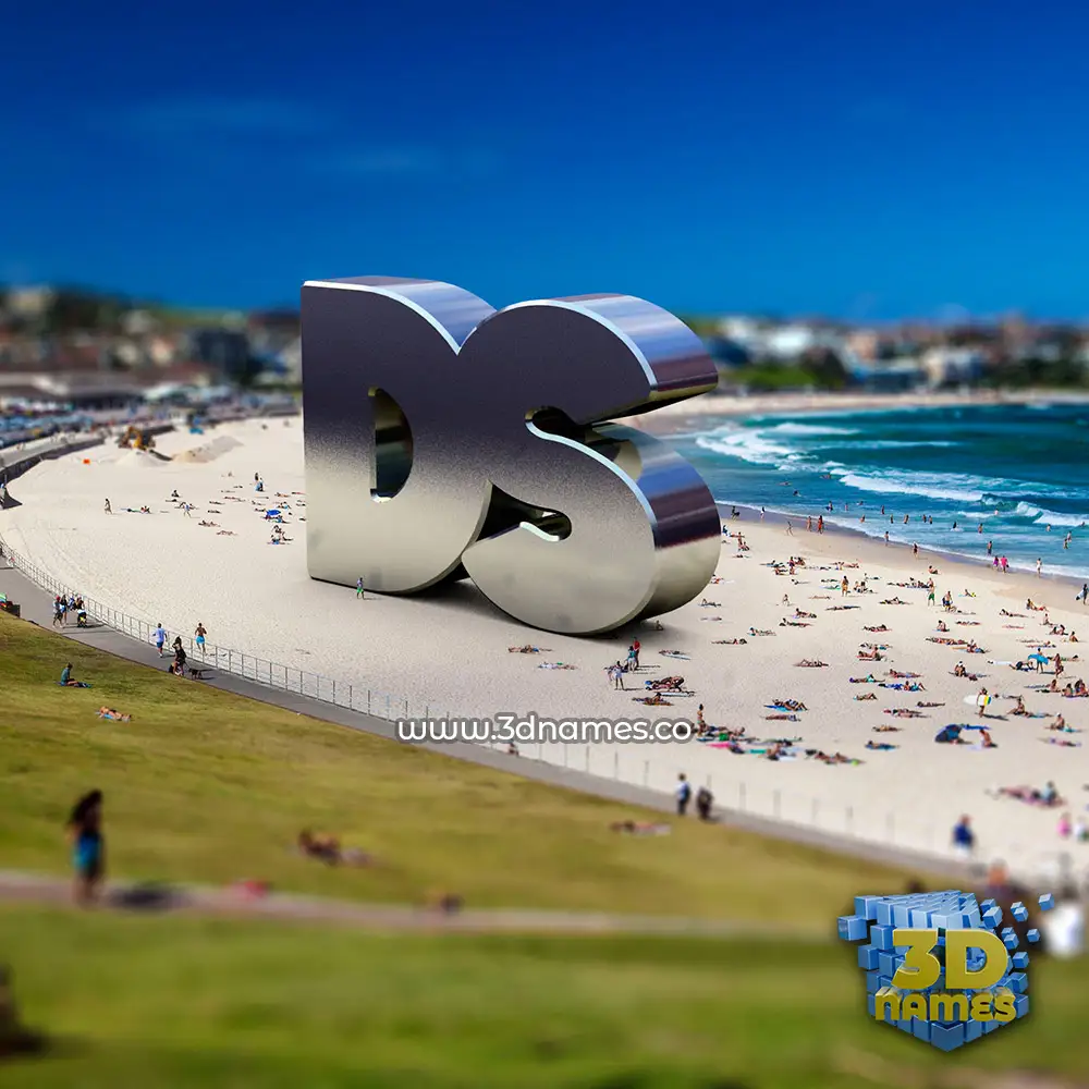 ds in Bondi Beach style - 3D name wallpaper