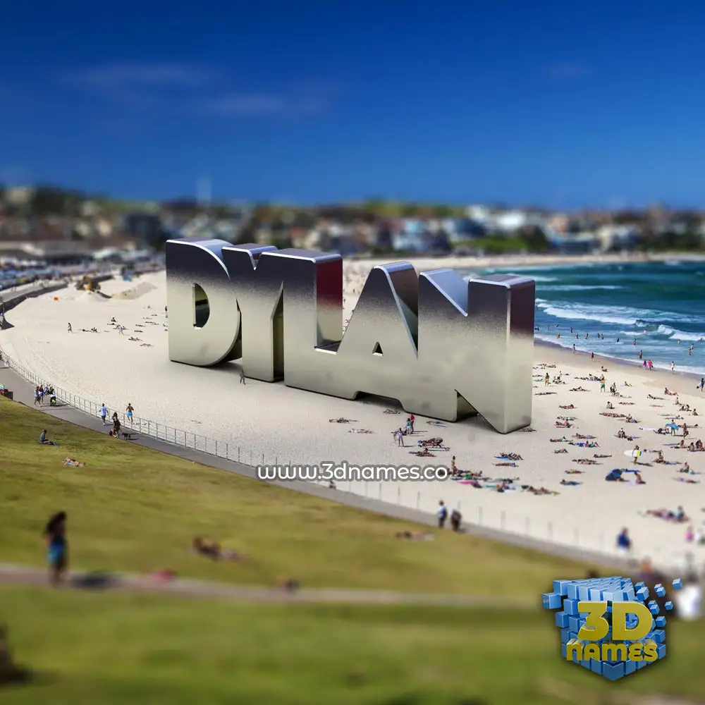dylan in Bondi Beach style - 3D name wallpaper