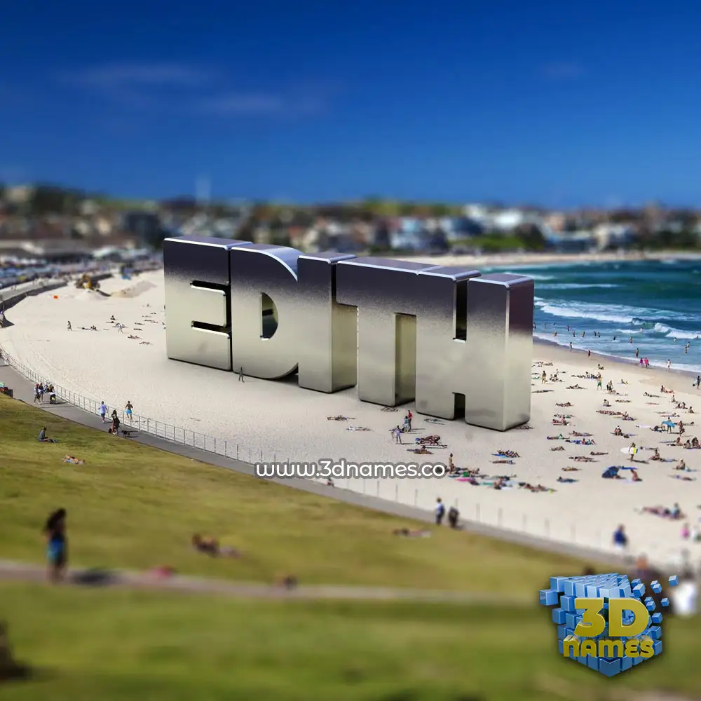 edith in Bondi Beach style - 3D name wallpaper