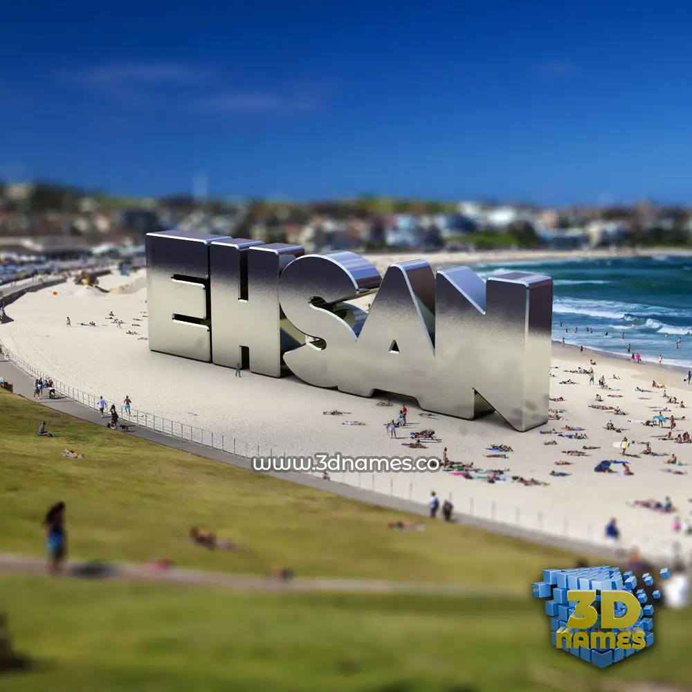 ehsan in Bondi Beach style - 3D name wallpaper
