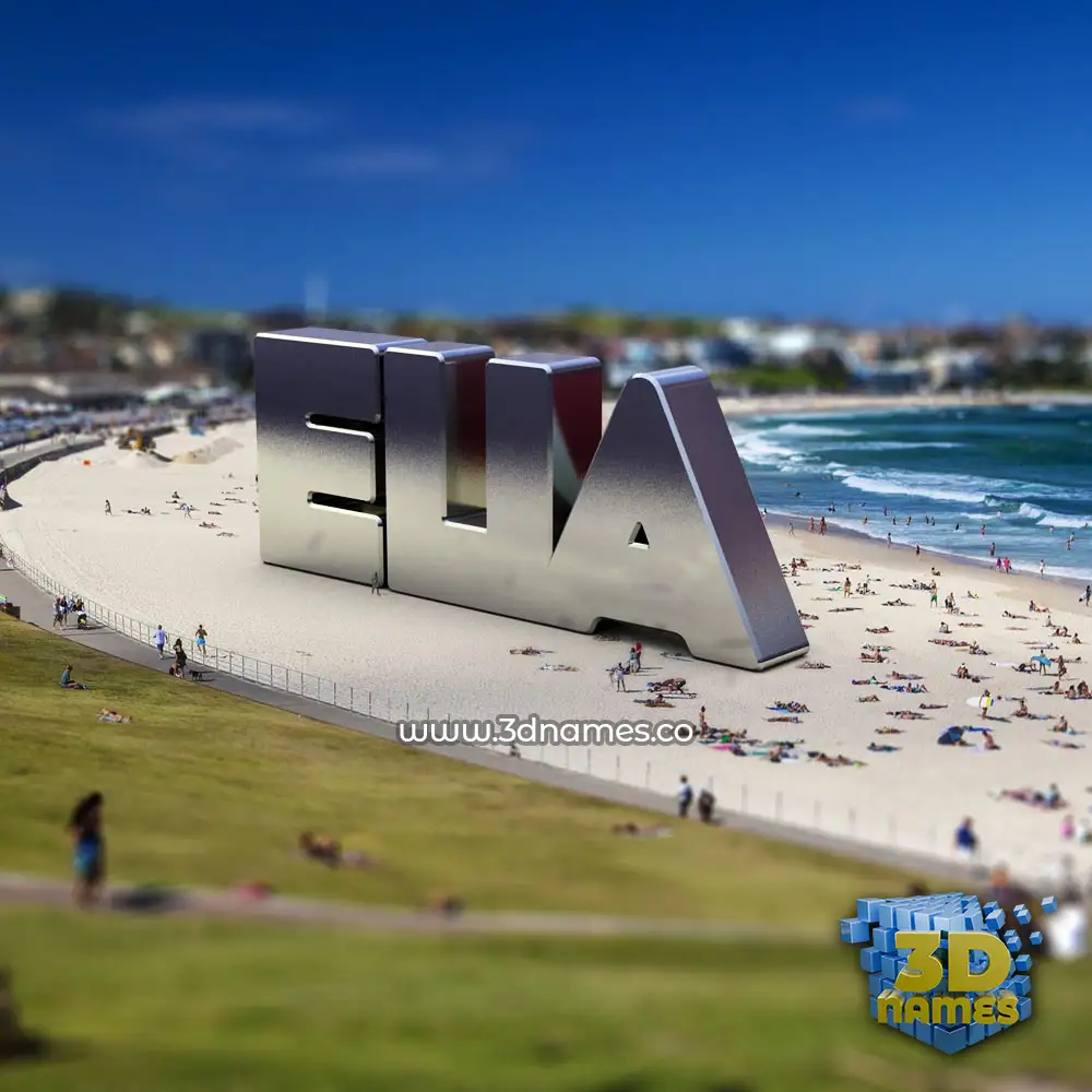 elia in Bondi Beach style - 3D name wallpaper