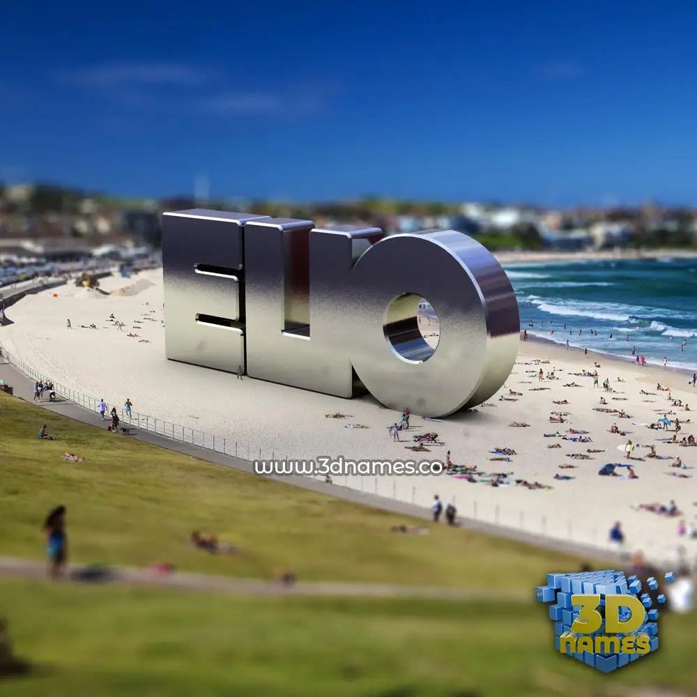 elio in Bondi Beach style - 3D name wallpaper