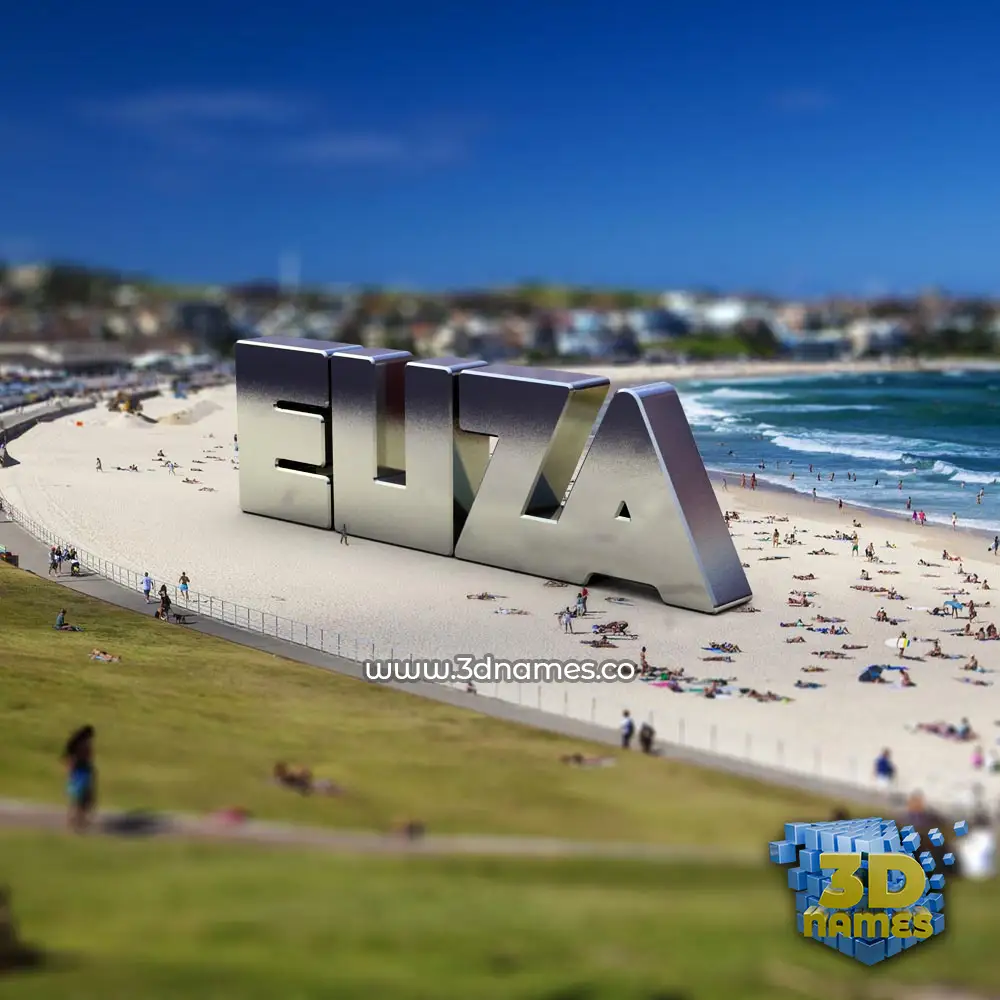 eliza in Bondi Beach style - 3D name wallpaper