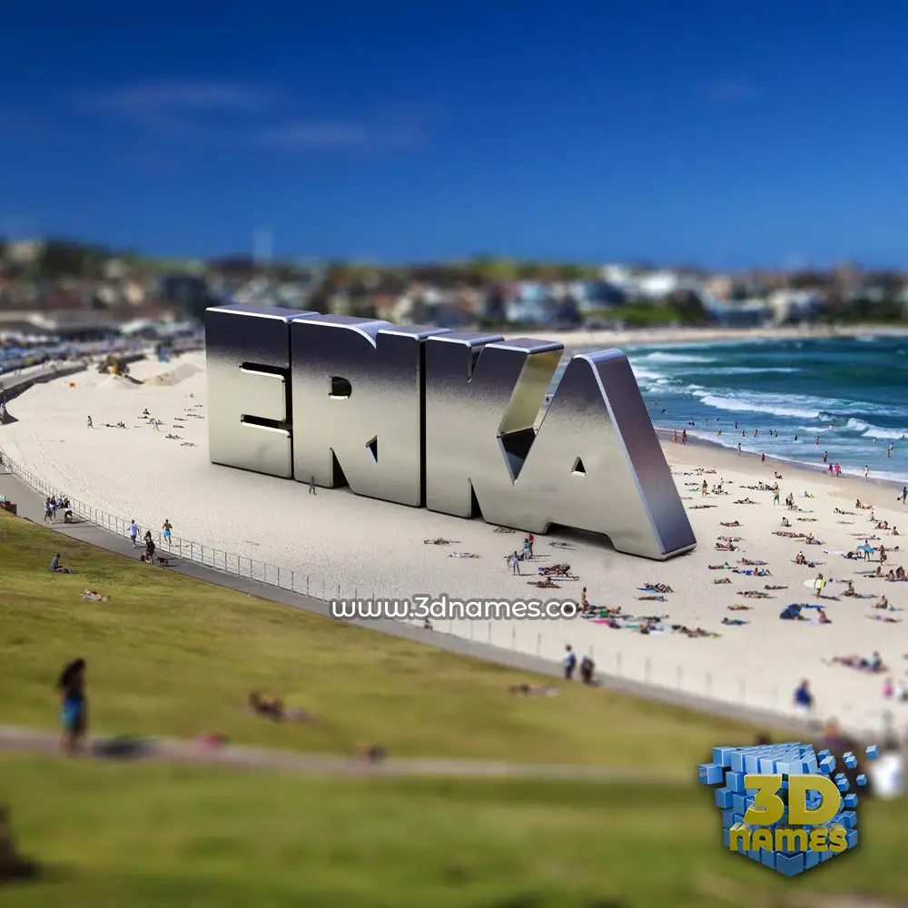 erika in Bondi Beach style - 3D name wallpaper