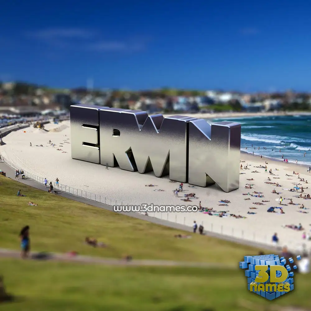 erwin in Bondi Beach style - 3D name wallpaper