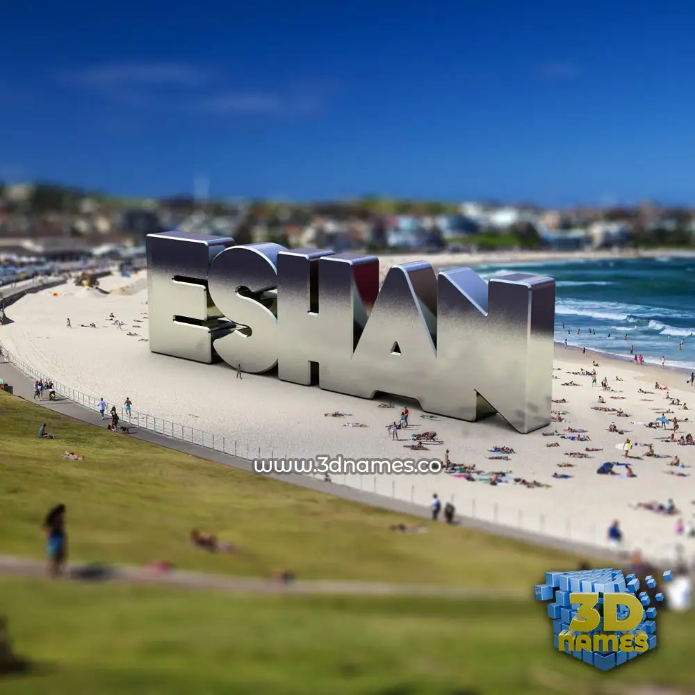 eshan in Bondi Beach style - 3D name wallpaper