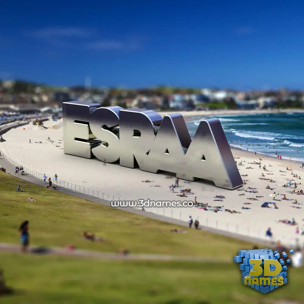 esraa in Bondi Beach style - 3D name wallpaper