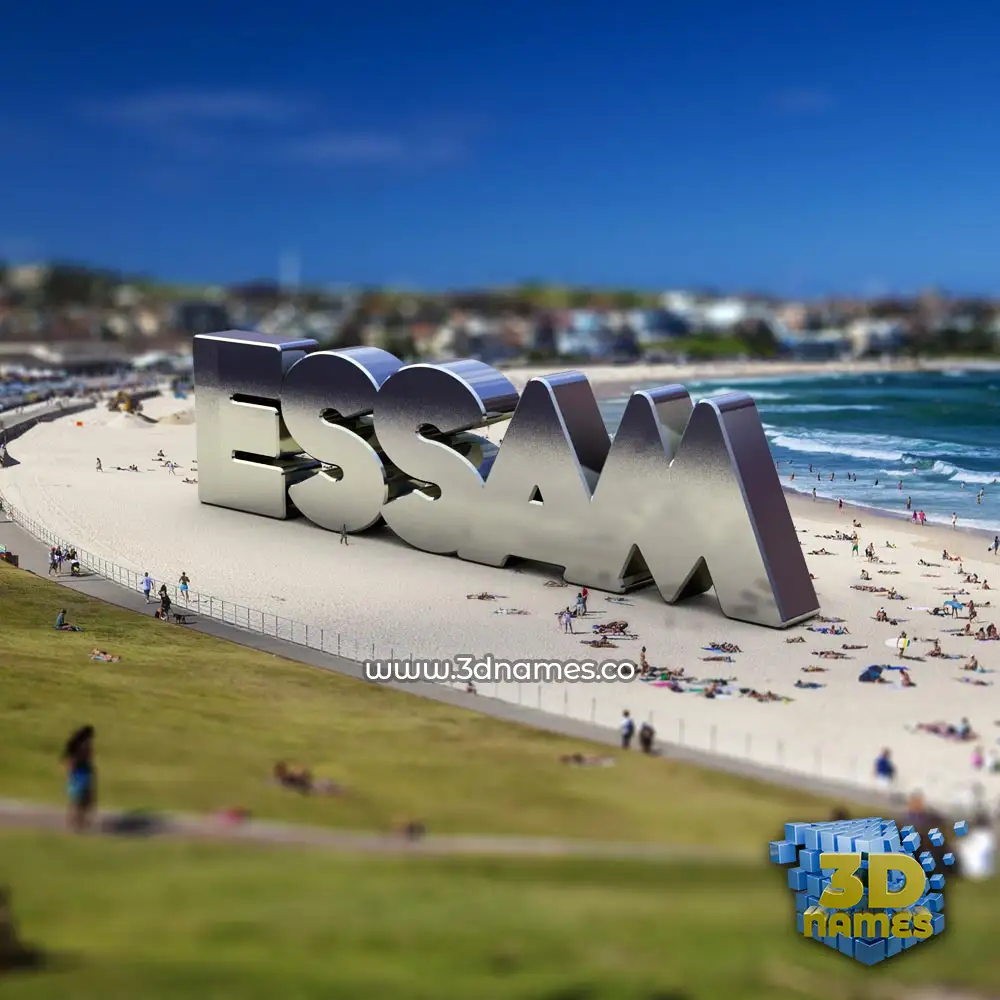 essam in Bondi Beach style - 3D name wallpaper