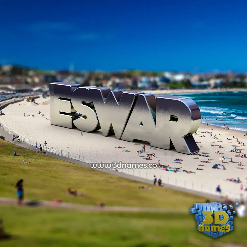 eswar in Bondi Beach style - 3D name wallpaper
