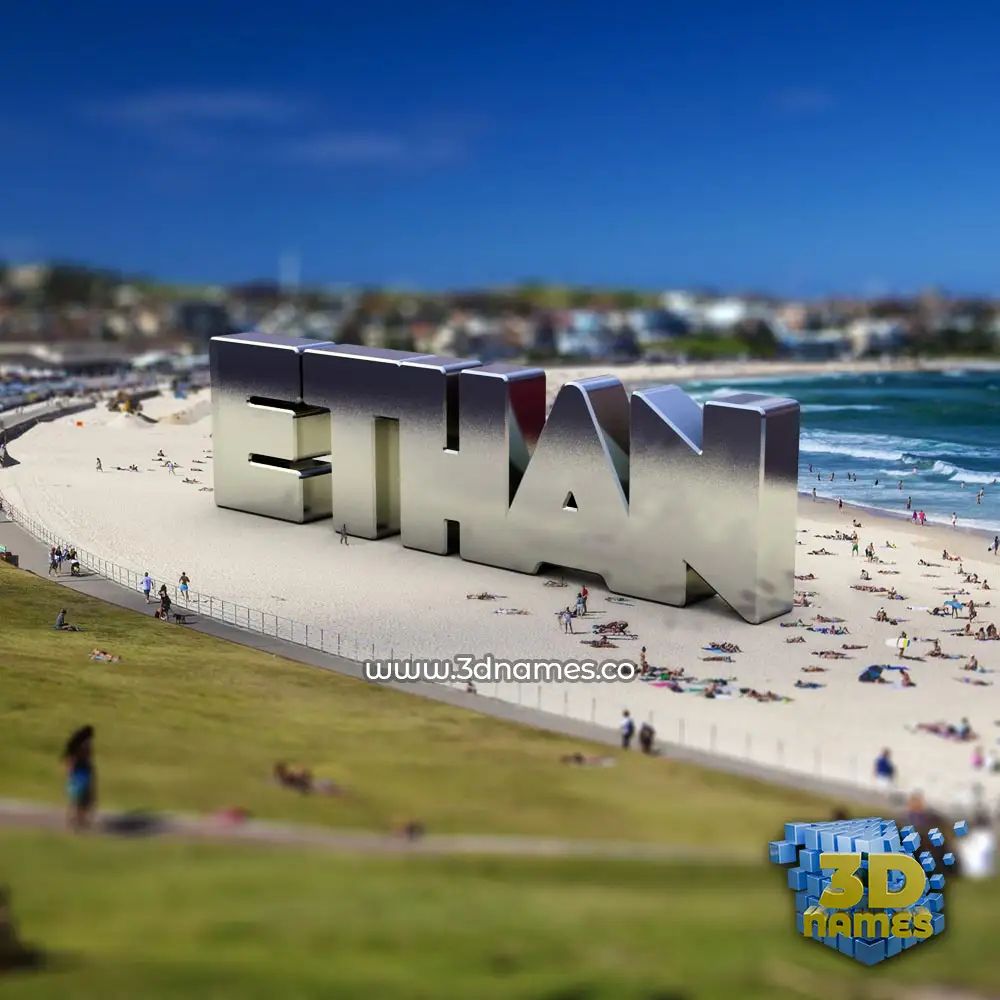 ethan in Bondi Beach style - 3D name wallpaper