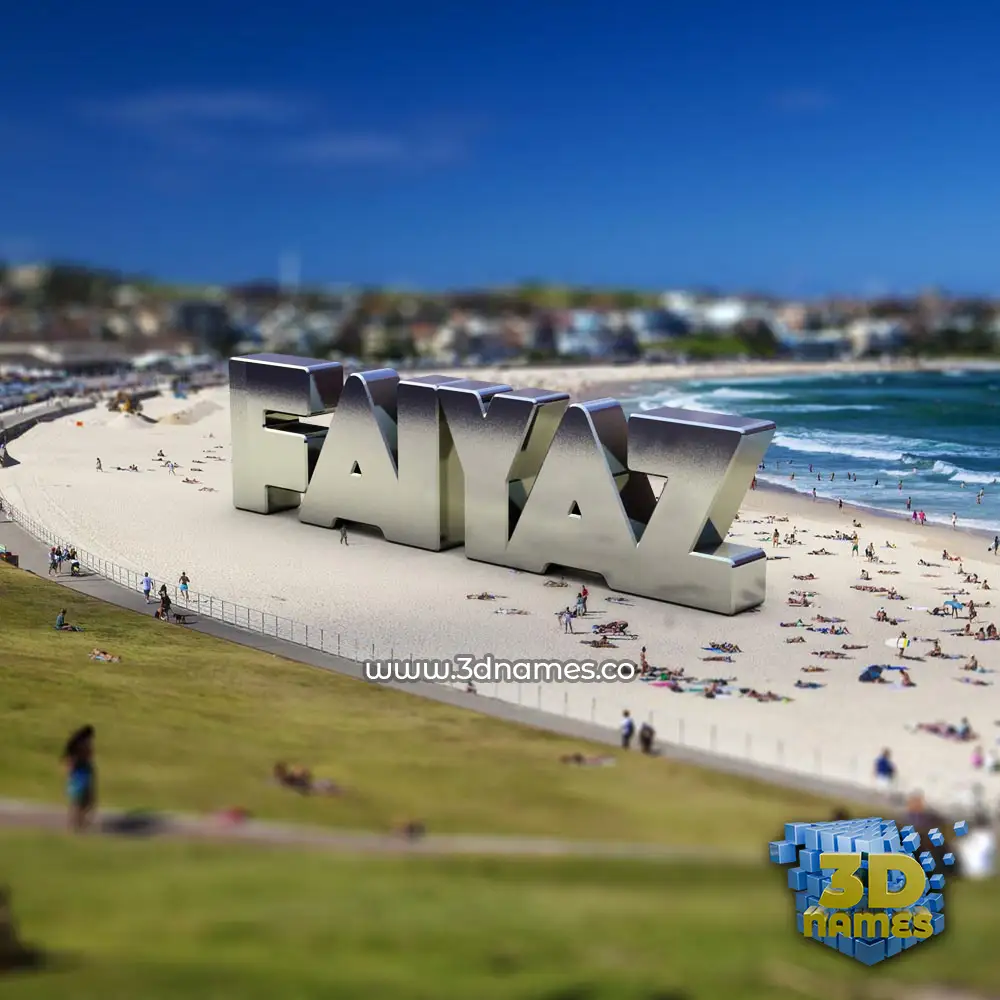 faiyaz in Bondi Beach style - 3D name wallpaper