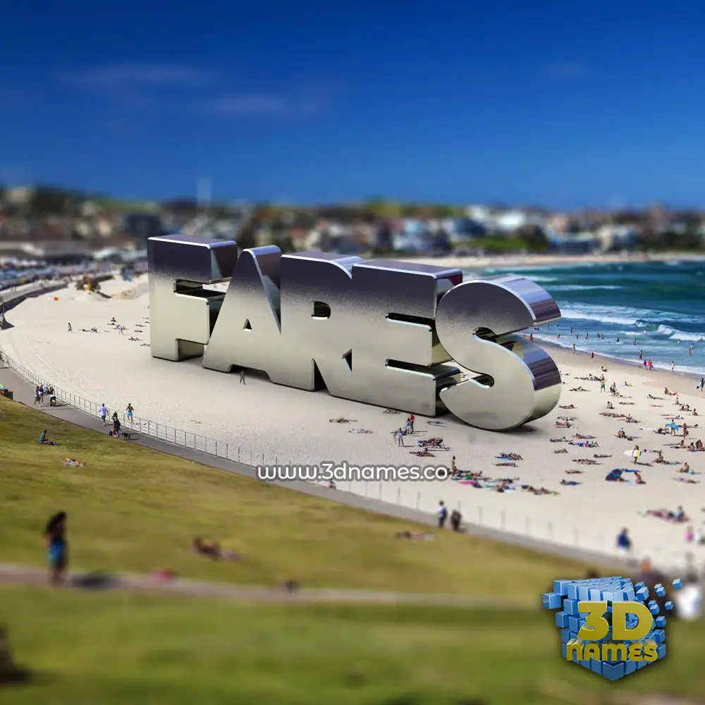 fares in Bondi Beach style - 3D name wallpaper