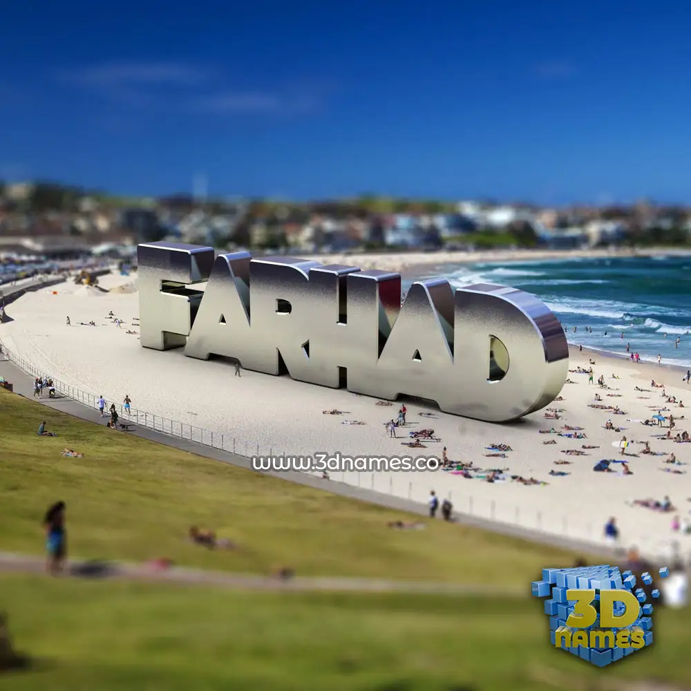 farhad in Bondi Beach style - 3D name wallpaper