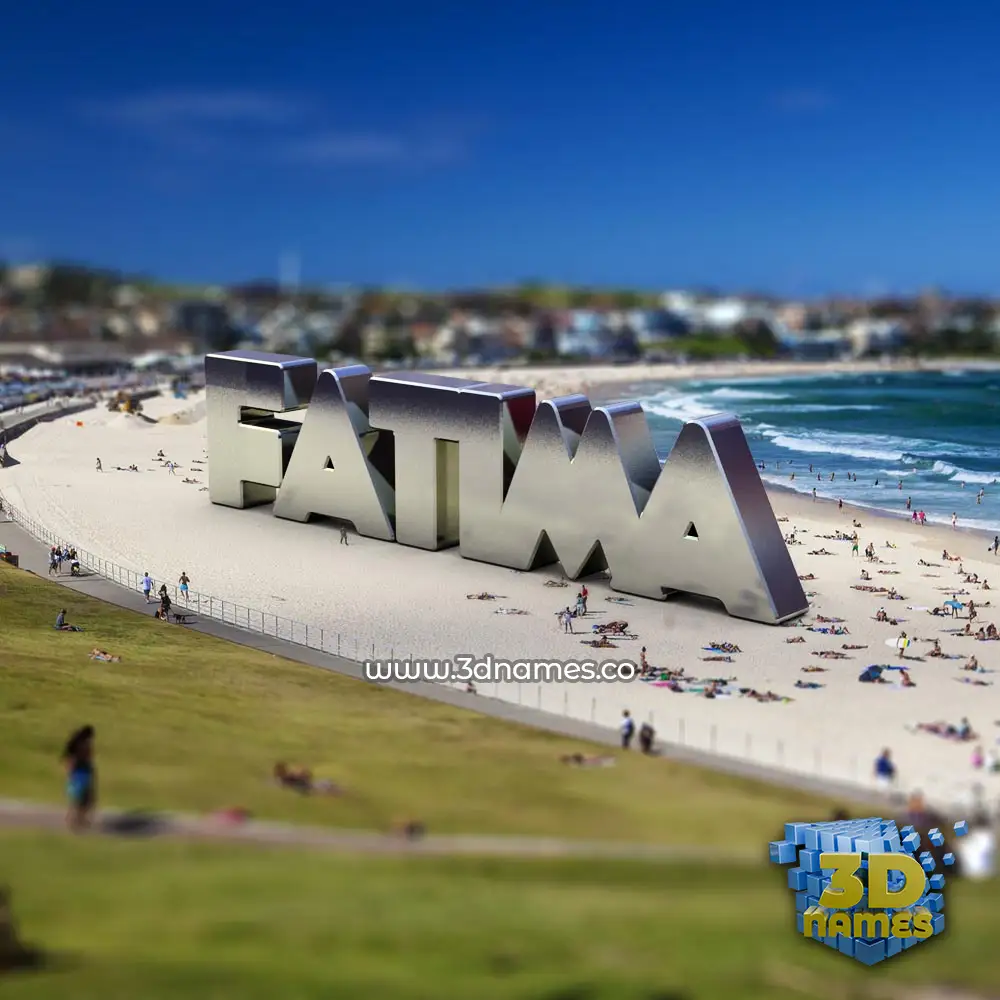 fatima in Bondi Beach style - 3D name wallpaper