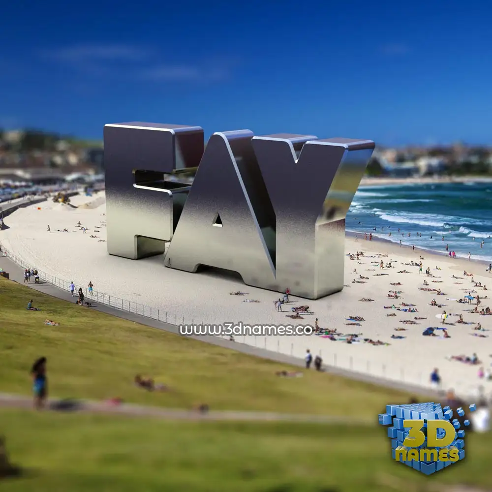 fay in Bondi Beach style - 3D name wallpaper