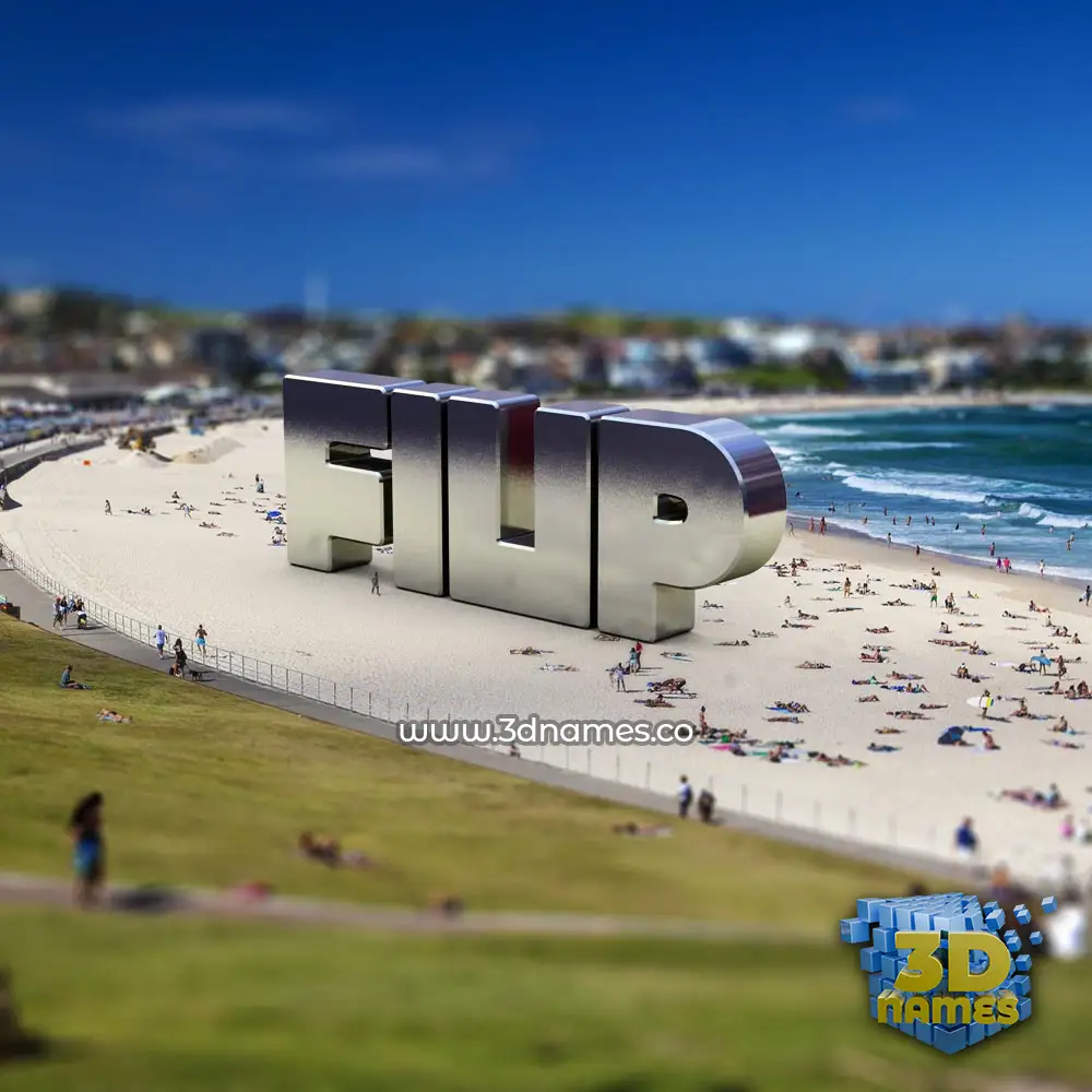 filip in Bondi Beach style - 3D name wallpaper