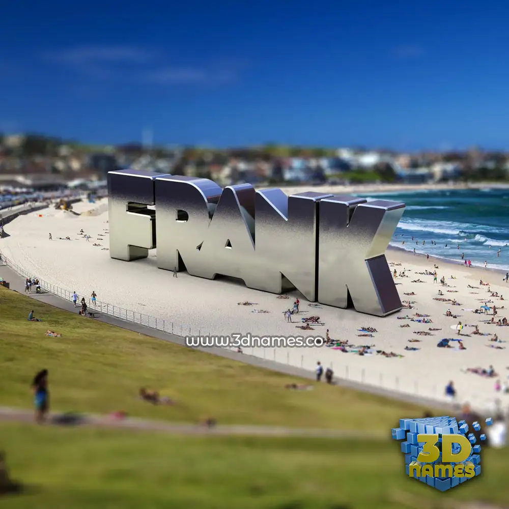 frank in Bondi Beach style - 3D name wallpaper
