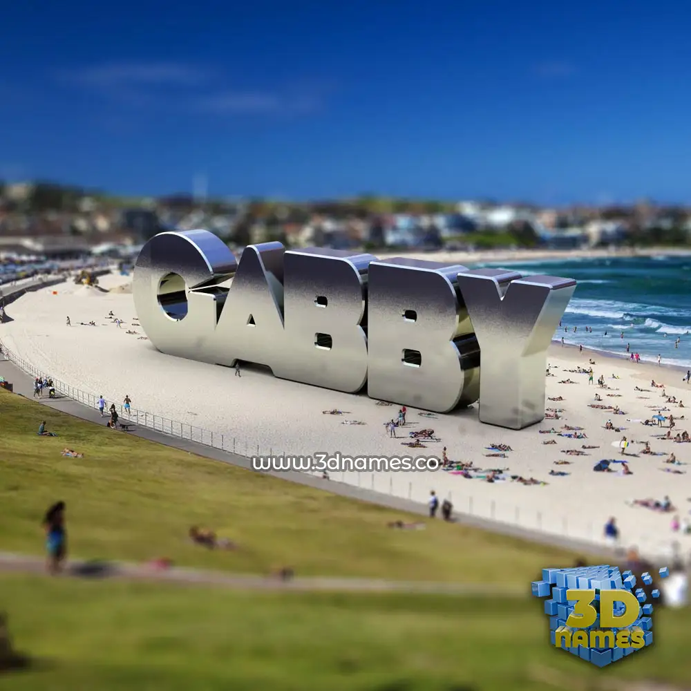 gabby in Bondi Beach style - 3D name wallpaper
