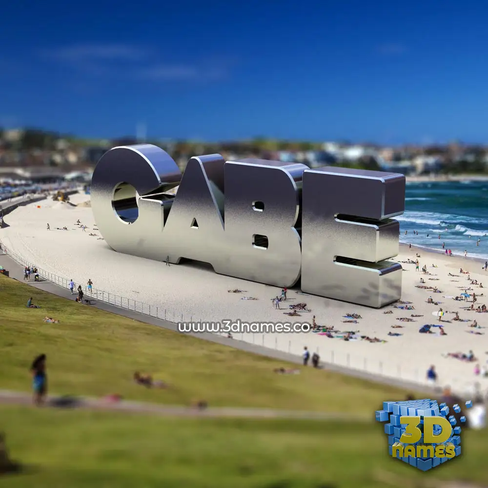 gabe in Bondi Beach style - 3D name wallpaper